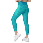 RECYCLED High Waist Pocket Leggings - 'Aquamarine'