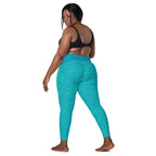 RECYCLED High Waist Pocket Leggings - 'Aquamarine'