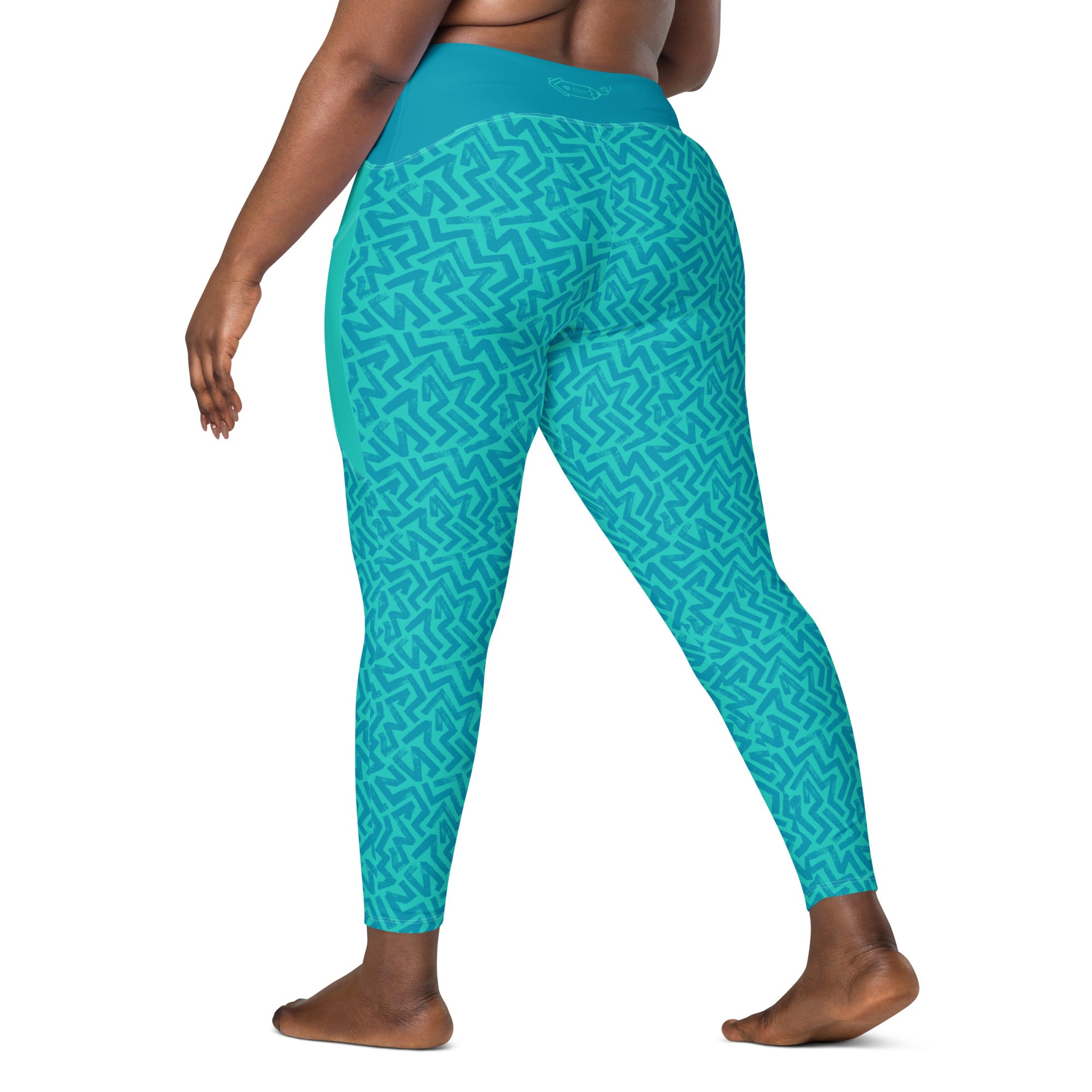 RECYCLED High Waist Pocket Leggings - 'Aquamarine'