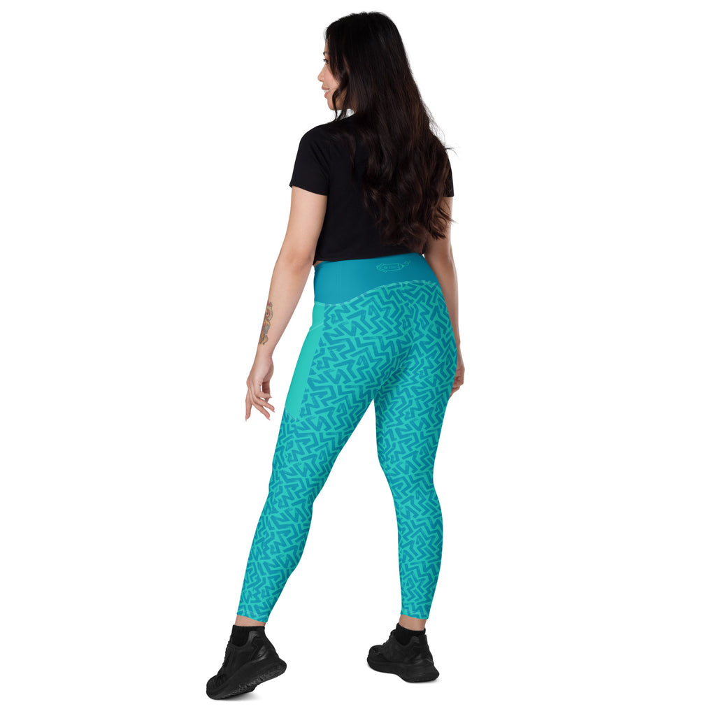 RECYCLED High Waist Pocket Leggings - 'Aquamarine'