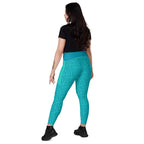 RECYCLED High Waist Pocket Leggings - 'Aquamarine'