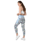 RECYCLED High Waist Pocket Leggings - 'Gingham Getaway'