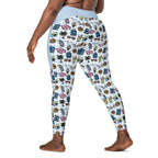 RECYCLED High Waist Pocket Leggings - 'Gingham Getaway'