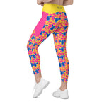 RECYCLED High Waist Pocket Leggings - 'Silly Cow'