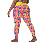 RECYCLED High Waist Pocket Leggings - 'Silly Cow'