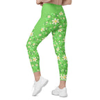 RECYCLED High Waist Pocket Leggings - 'Daisychain'
