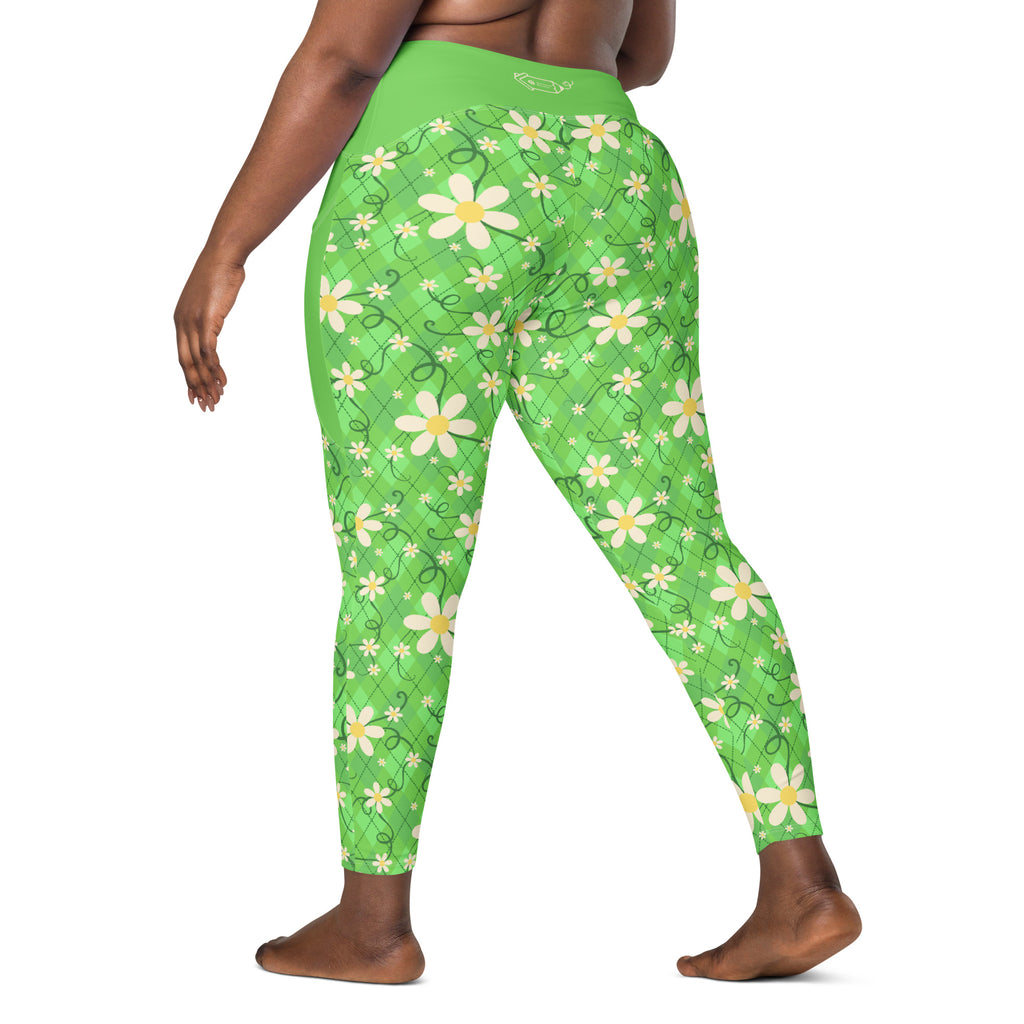 RECYCLED High Waist Pocket Leggings - 'Daisychain'