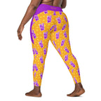 RECYCLED High Waist Pocket Leggings - 'Cool Cat'
