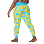 RECYCLED High Waist Pocket Leggings - 'Silly Sausage'