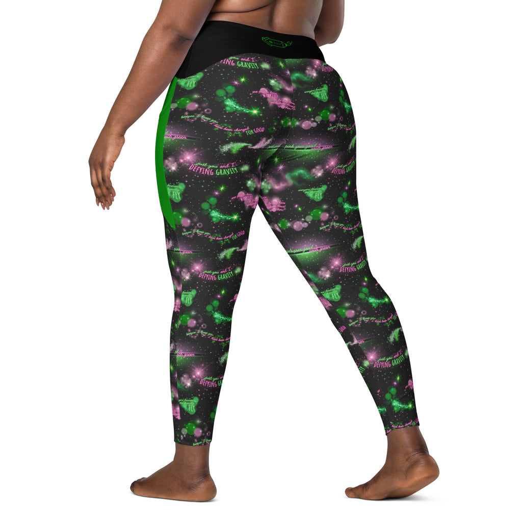 RECYCLED High Waist Pocket Leggings - 'Defy Gravity'