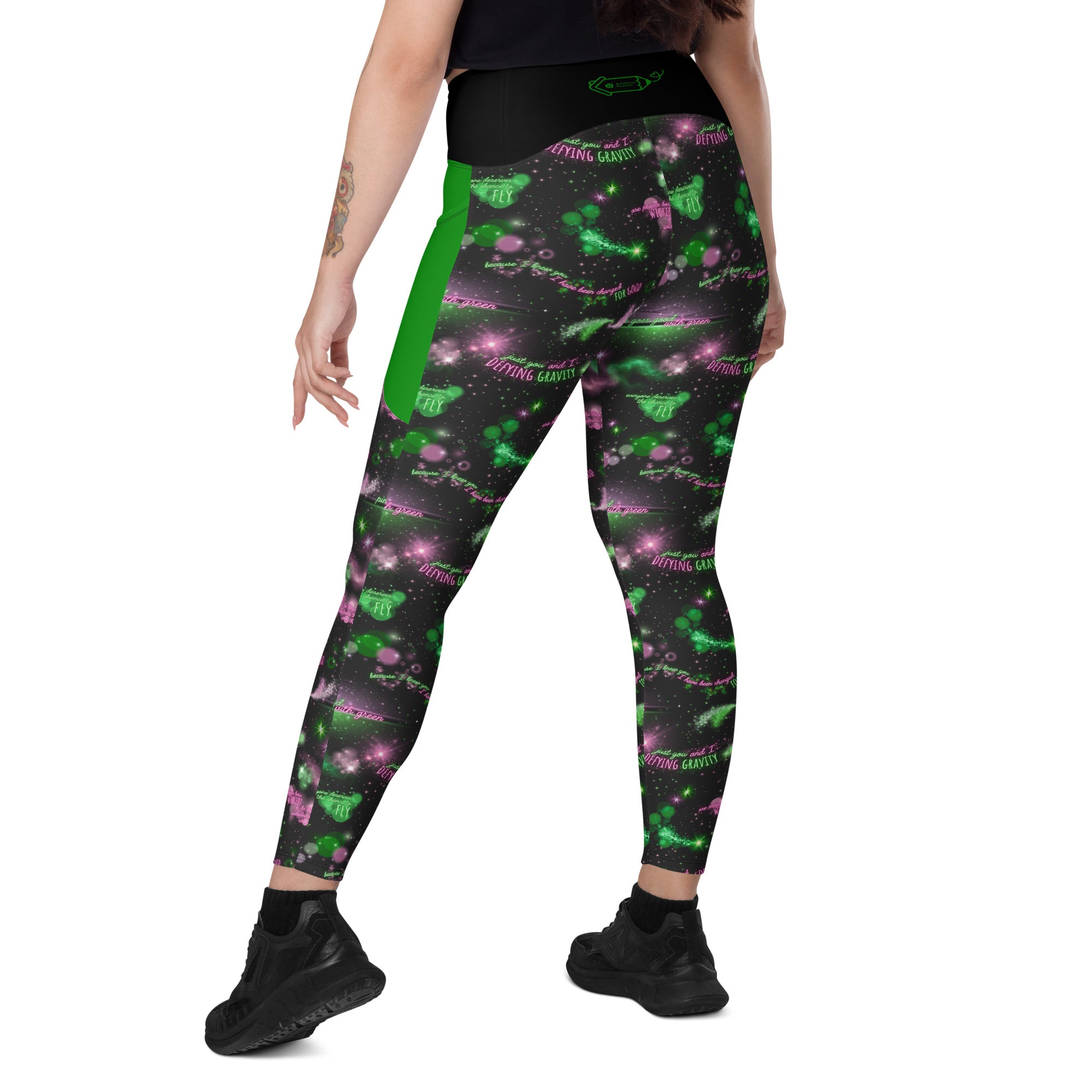 RECYCLED High Waist Pocket Leggings - 'Defy Gravity'