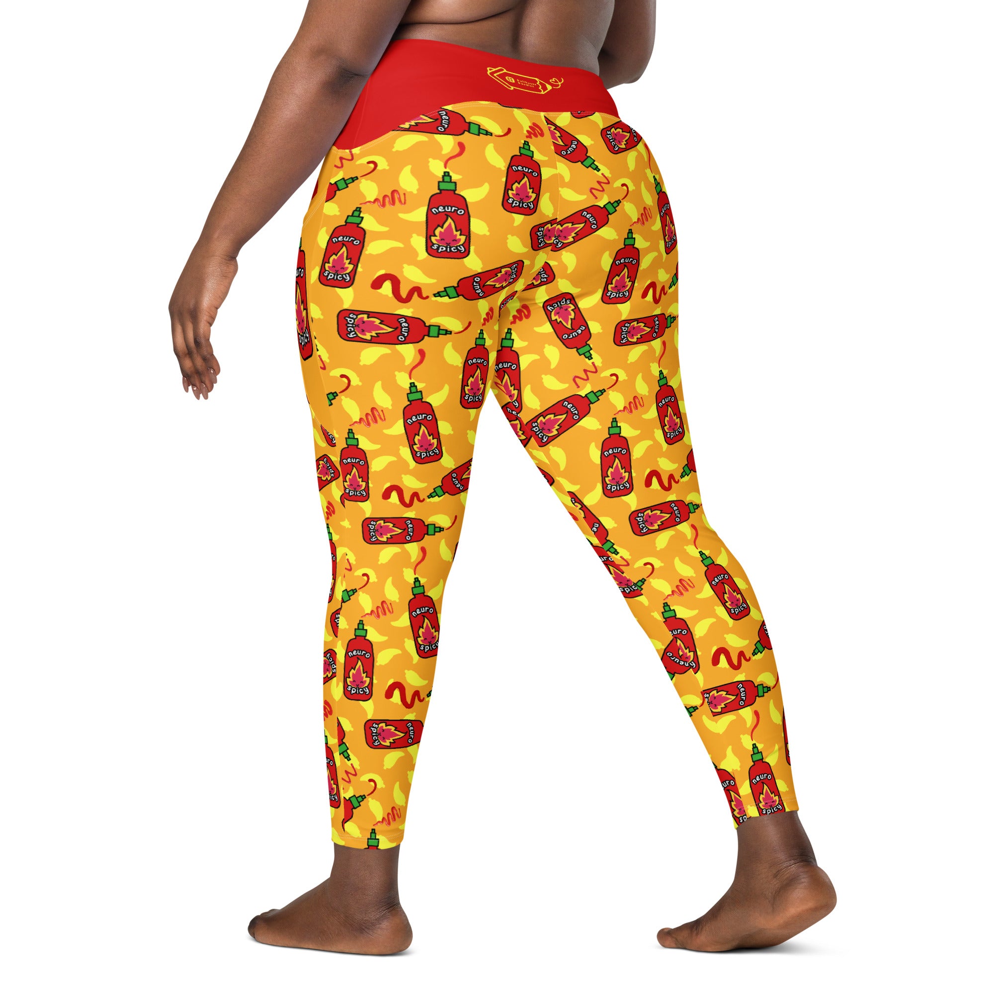 RECYCLED High Waist Pocket Leggings - 'Neurospicy'