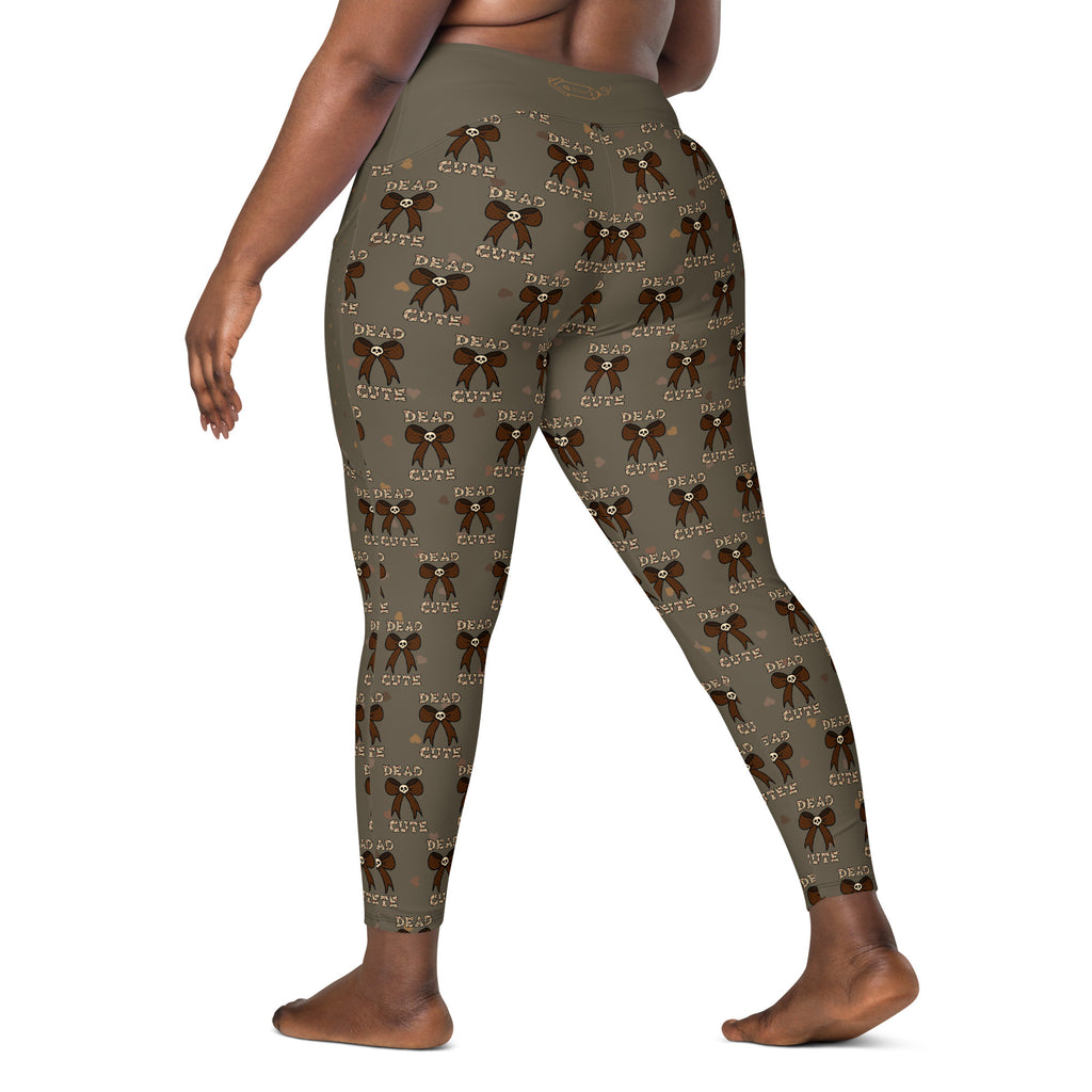 RECYCLED High Waist Pocket Leggings - 'Dead Cute'