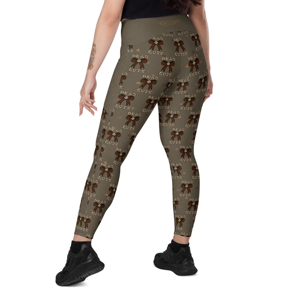 RECYCLED High Waist Pocket Leggings - 'Dead Cute'