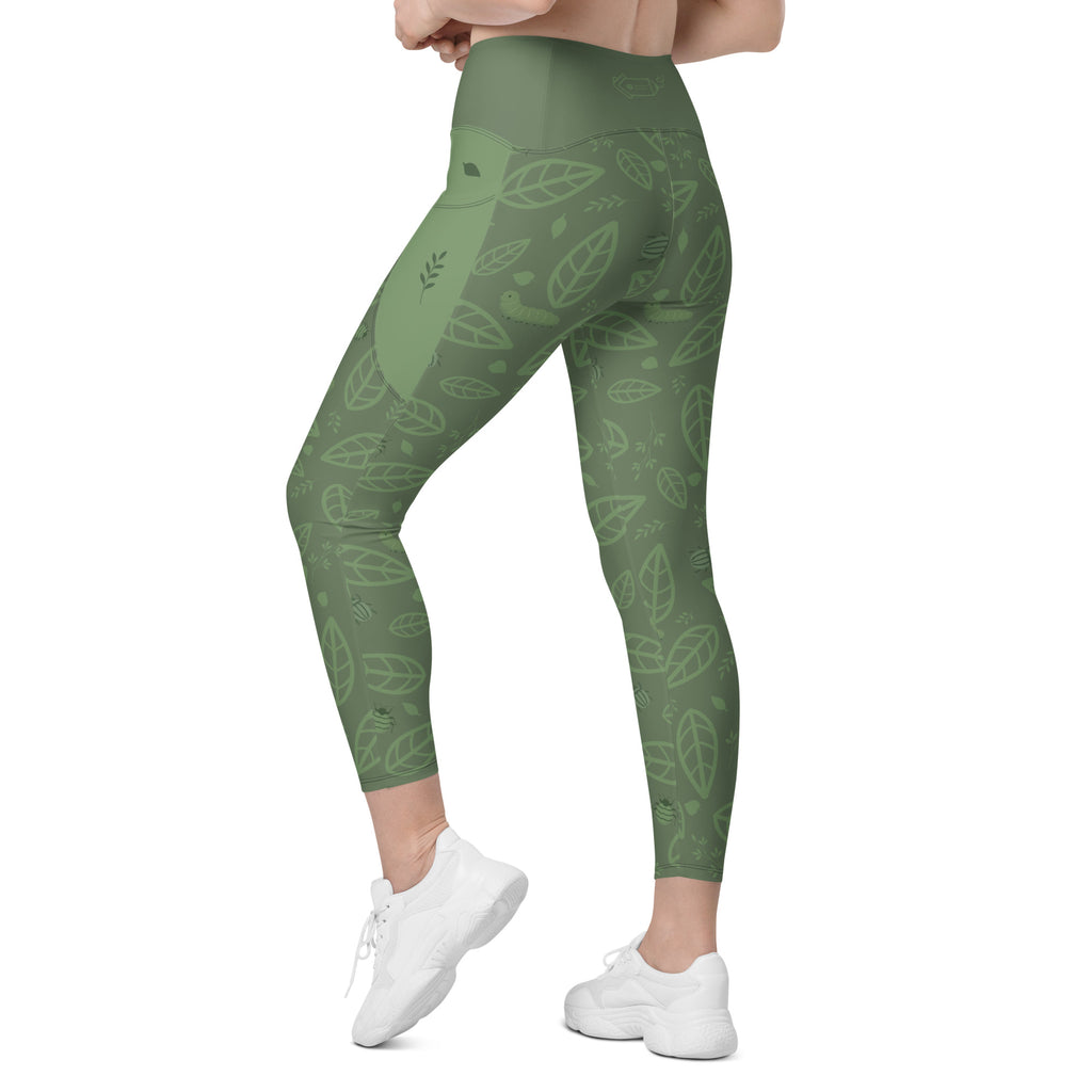 RECYCLED High Waist Pocket Leggings - 'Bug's Life'