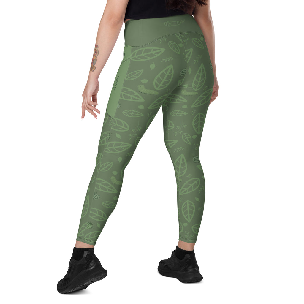 RECYCLED High Waist Pocket Leggings - 'Bug's Life'