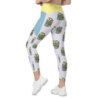 RECYCLED High Waist Pocket Leggings - 'Got Milk?'