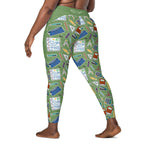 RECYCLED High Waist Pocket Leggings - 'Teacher's Pet'