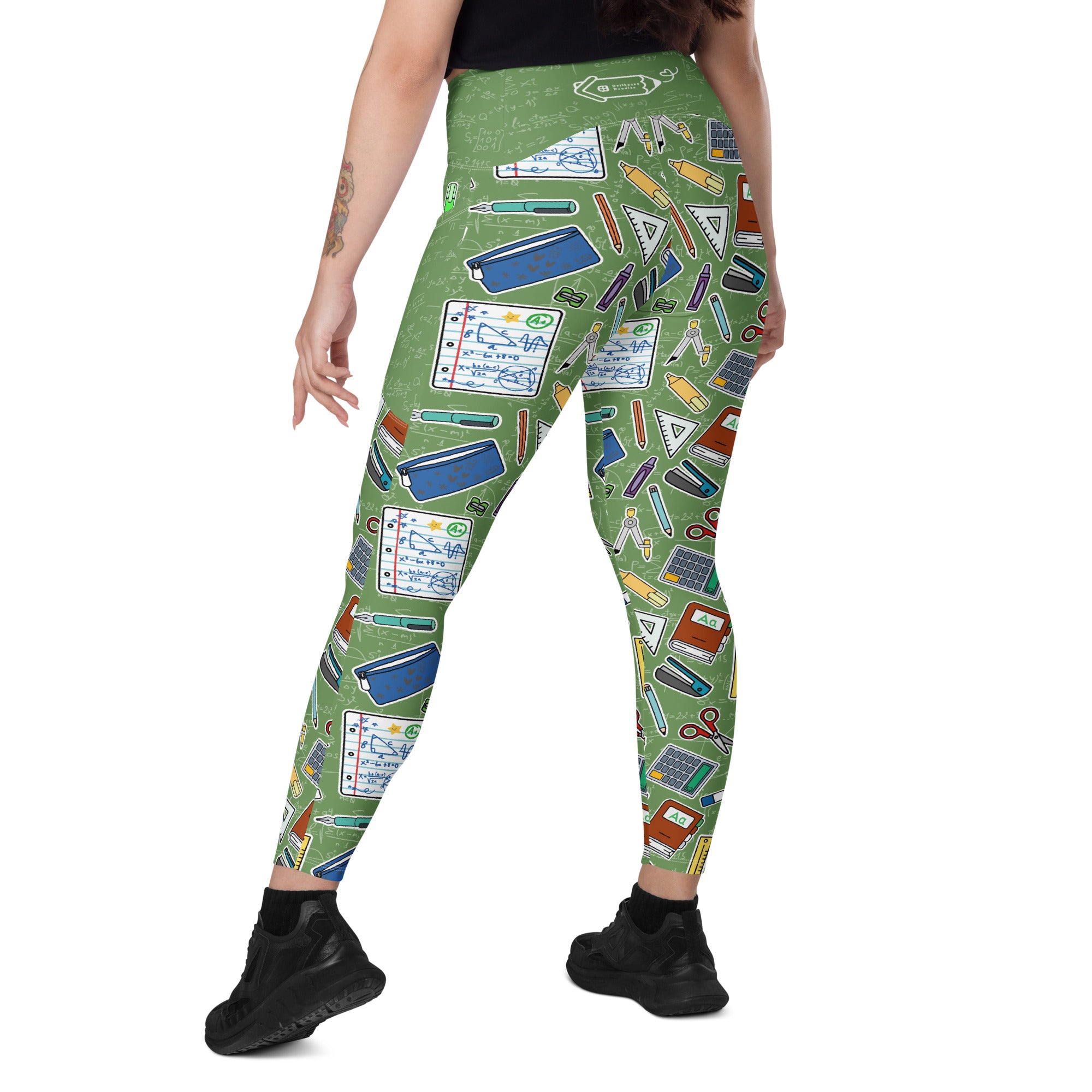RECYCLED High Waist Pocket Leggings - 'Teacher's Pet'