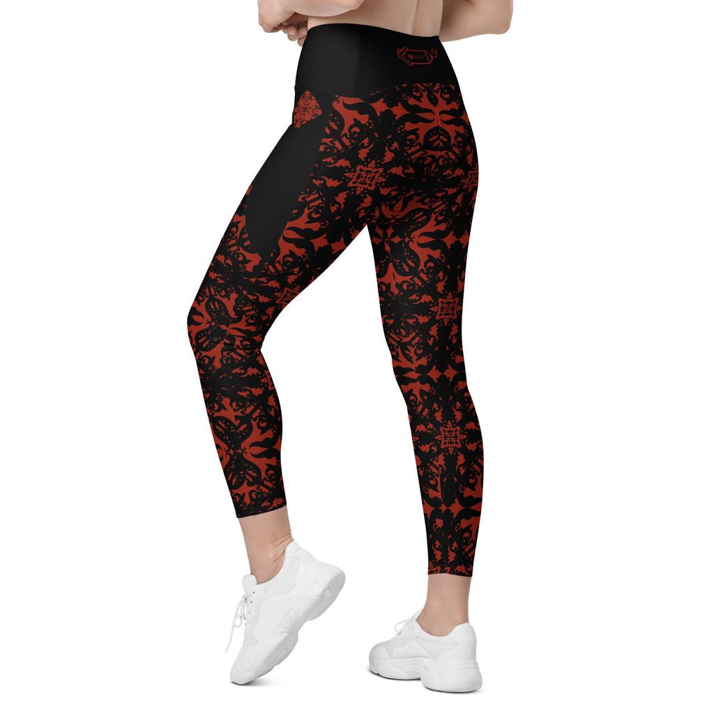 RECYCLED High Waist Pocket Leggings - 'For I Have Sinned'