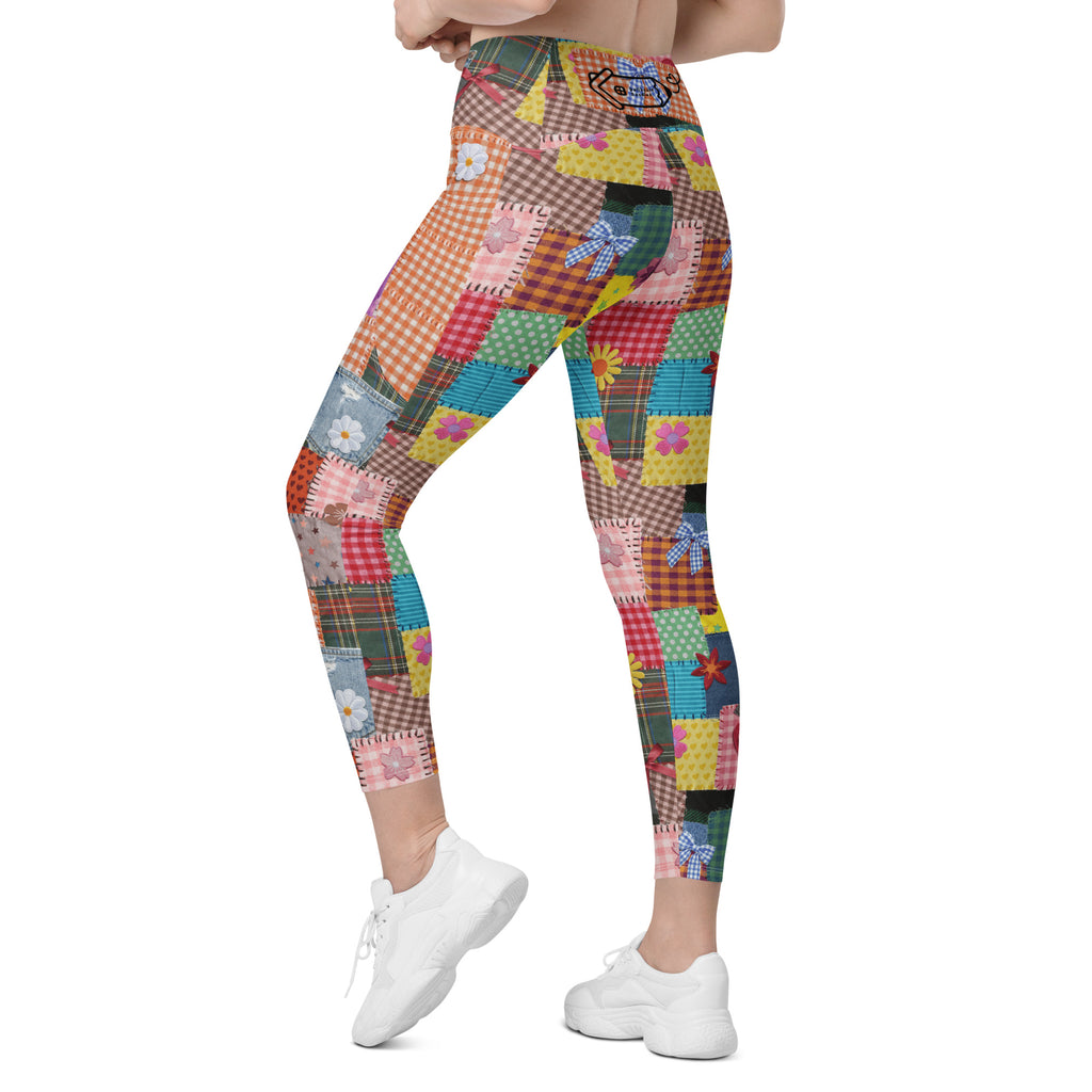 RECYCLED High Waist Pocket Leggings - 'Perfect Patchwork'