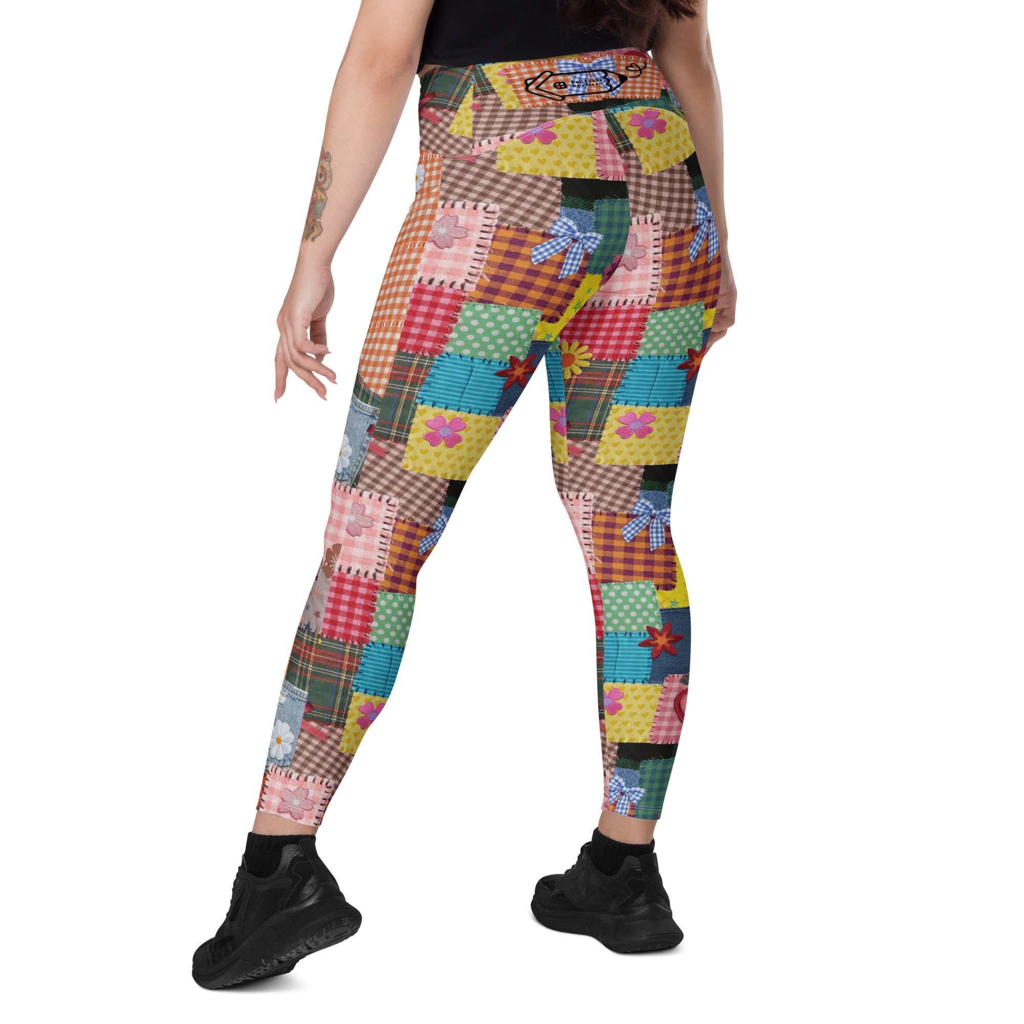 RECYCLED High Waist Pocket Leggings - 'Perfect Patchwork'