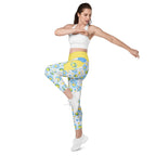 RECYCLED High Waist Pocket Leggings - 'Limonata' CUT-SEW