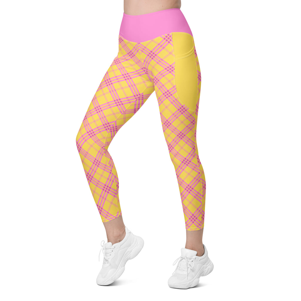 RECYCLED High Waist Pocket Leggings - 'Raspberry Ripple'