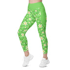 RECYCLED High Waist Pocket Leggings - 'Daisychain'