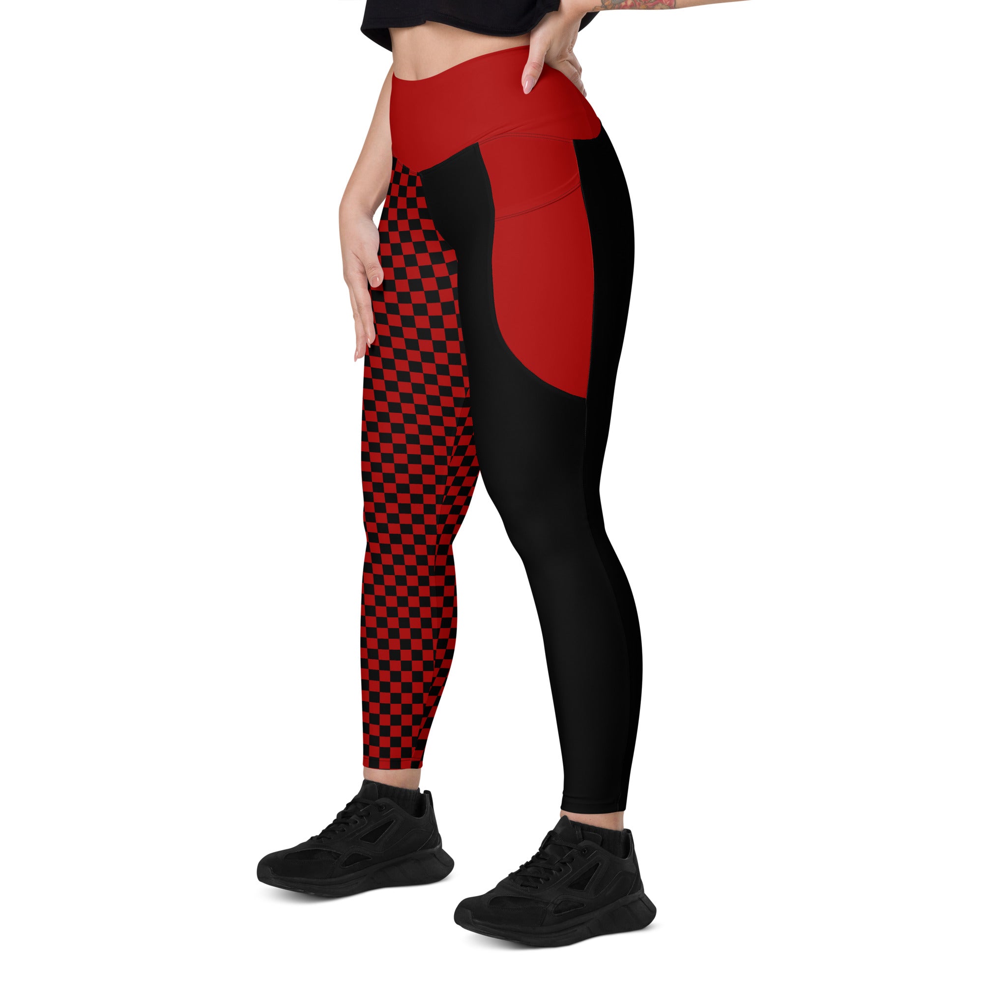 RECYCLED High Waist Pocket Leggings - 'Black Parade'