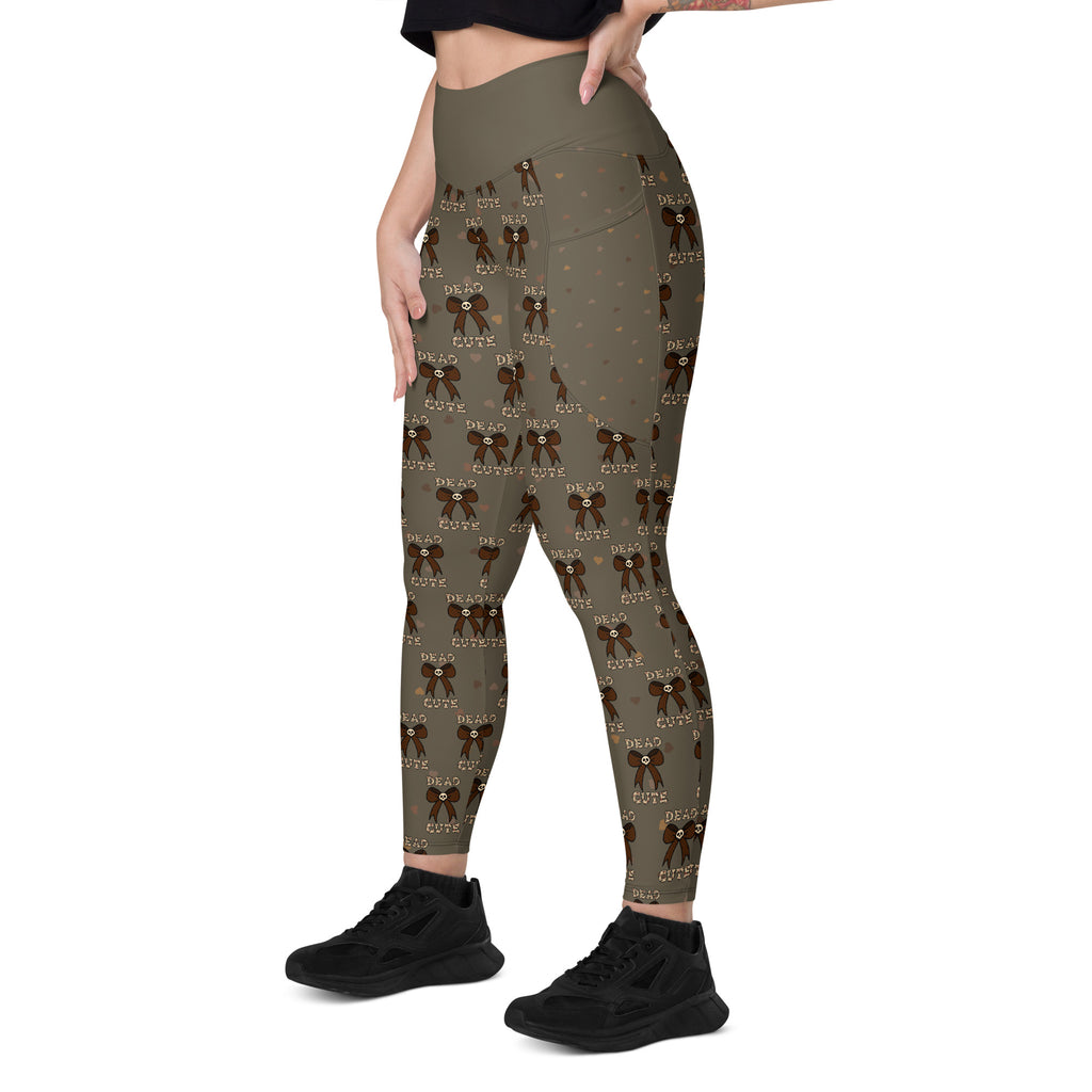 RECYCLED High Waist Pocket Leggings - 'Dead Cute'