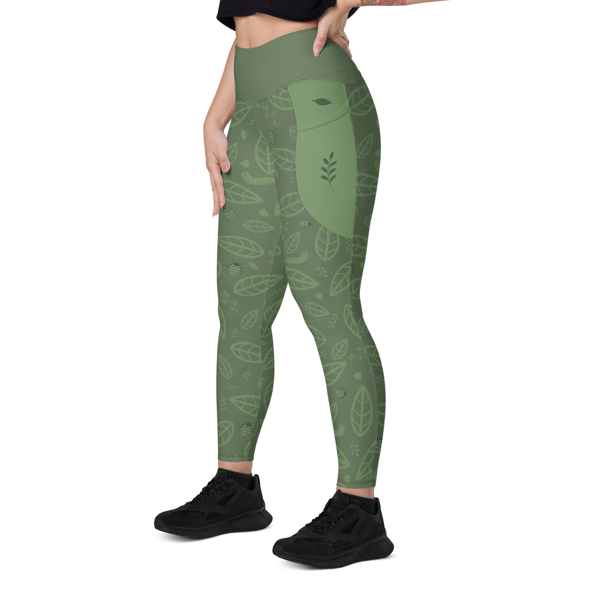 RECYCLED High Waist Pocket Leggings - 'Bug's Life'