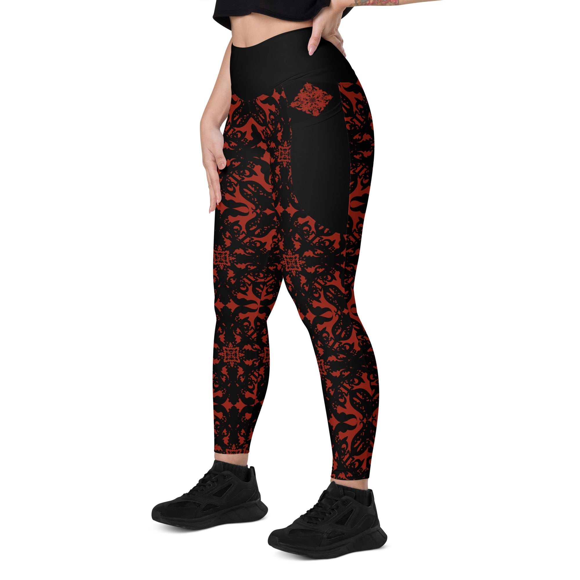 RECYCLED High Waist Pocket Leggings - 'For I Have Sinned'