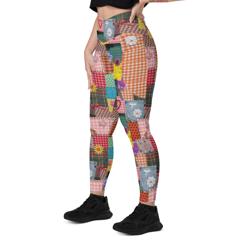 RECYCLED High Waist Pocket Leggings - 'Perfect Patchwork'