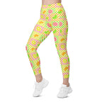 RECYCLED High Waist Pocket Leggings - 'Citrus Squares'