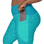 RECYCLED High Waist Pocket Leggings - 'Aquamarine'