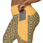 RECYCLED High Waist Pocket Leggings - 'Summertime Vintage'