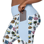 RECYCLED High Waist Pocket Leggings - 'Gingham Getaway'