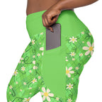 RECYCLED High Waist Pocket Leggings - 'Daisychain'