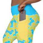 RECYCLED High Waist Pocket Leggings - 'Silly Sausage'
