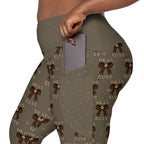 RECYCLED High Waist Pocket Leggings - 'Dead Cute'