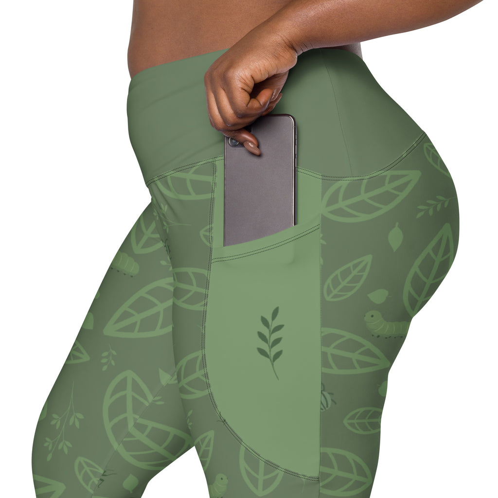 RECYCLED High Waist Pocket Leggings - 'Bug's Life'
