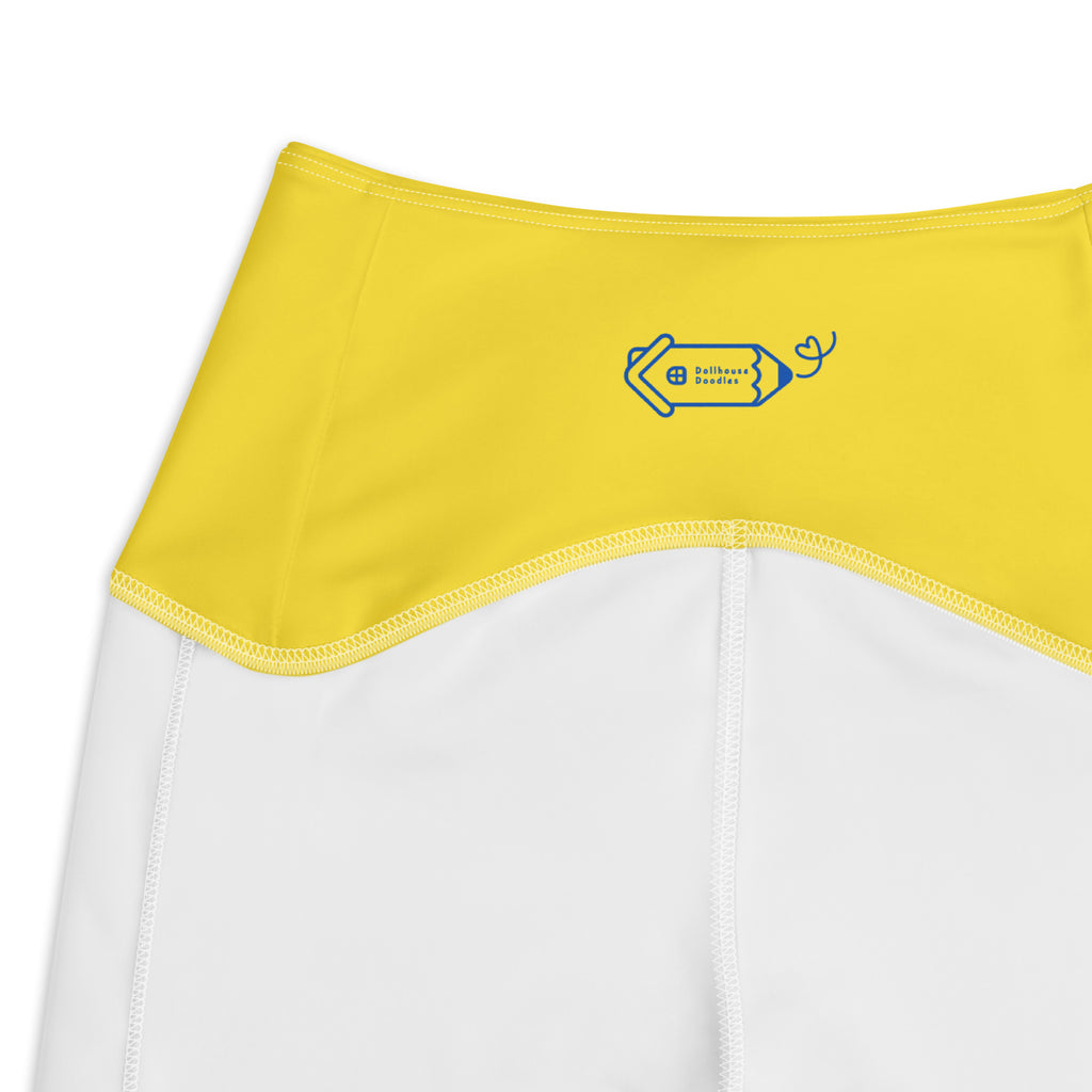 RECYCLED High Waist Pocket Leggings - 'Silly Cow'