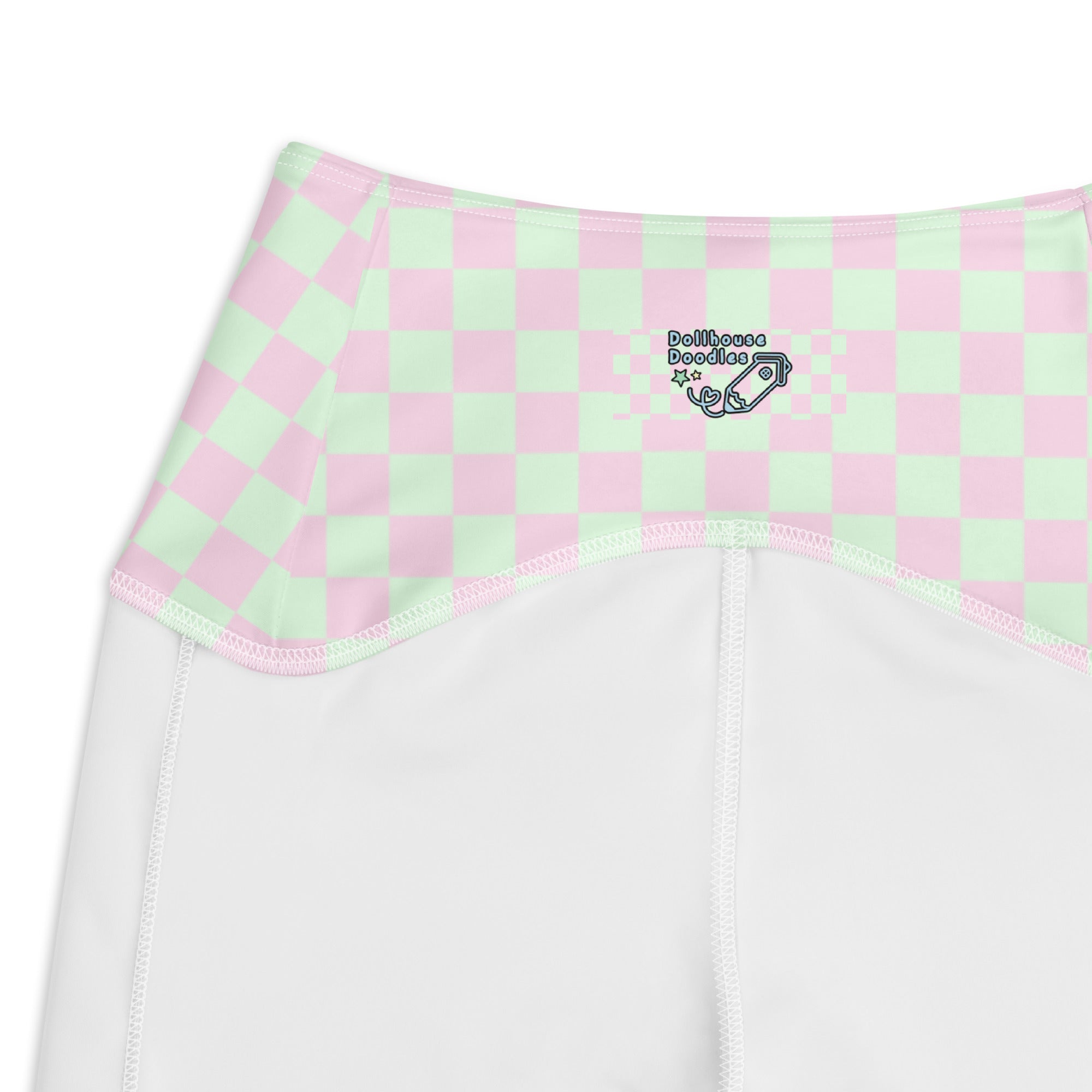 RECYCLED High Waist Pocket Leggings - 'Bubblegum Diner'