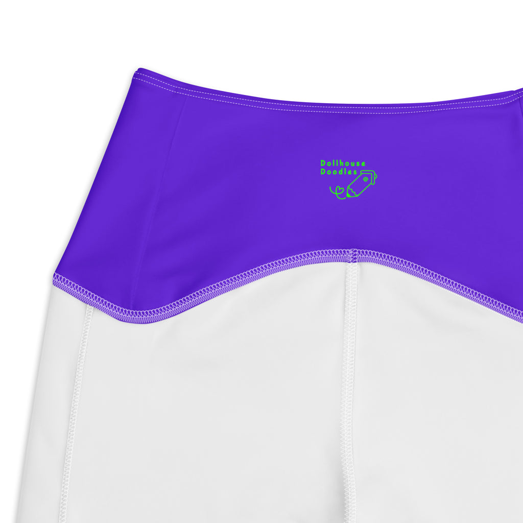 RECYCLED High Waist Pocket Leggings - 'Glitter Stickers'
