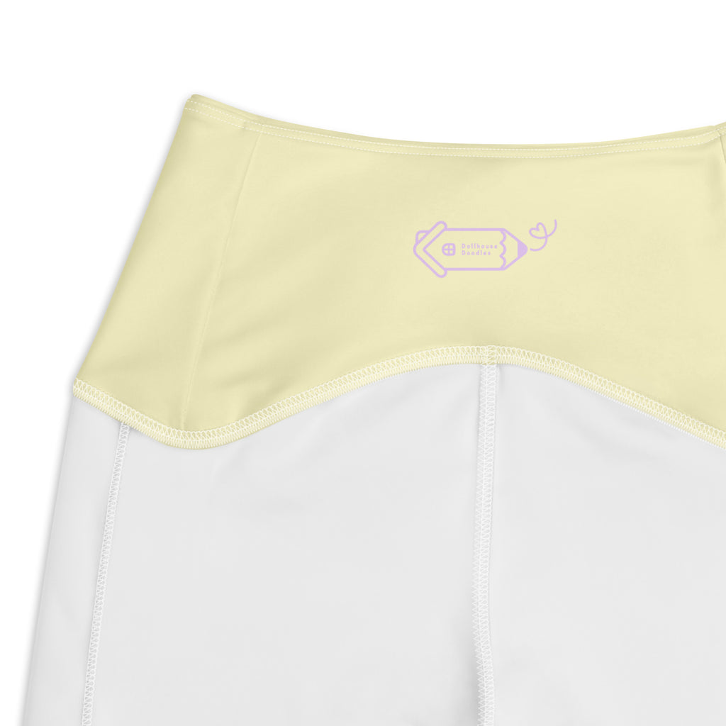 RECYCLED High Waist Pocket Leggings - 'Easter Kittens'