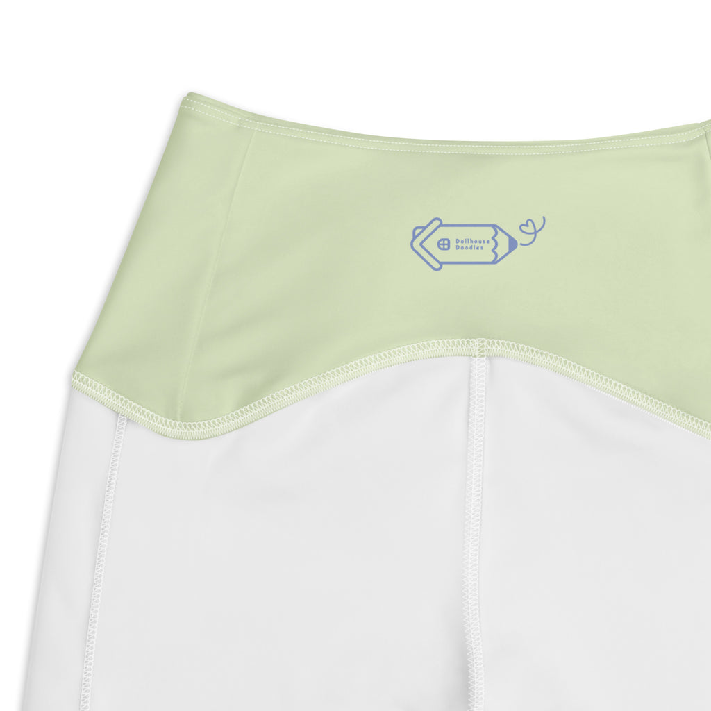 RECYCLED High Waist Pocket Leggings - 'Spring Stems'