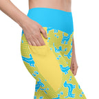 RECYCLED High Waist Pocket Leggings - 'Silly Sausage'