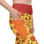 RECYCLED High Waist Pocket Leggings - 'Petal Pop'