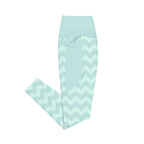 RECYCLED High Waist Pocket Leggings - 'Zig-A-Zig-Ah!'